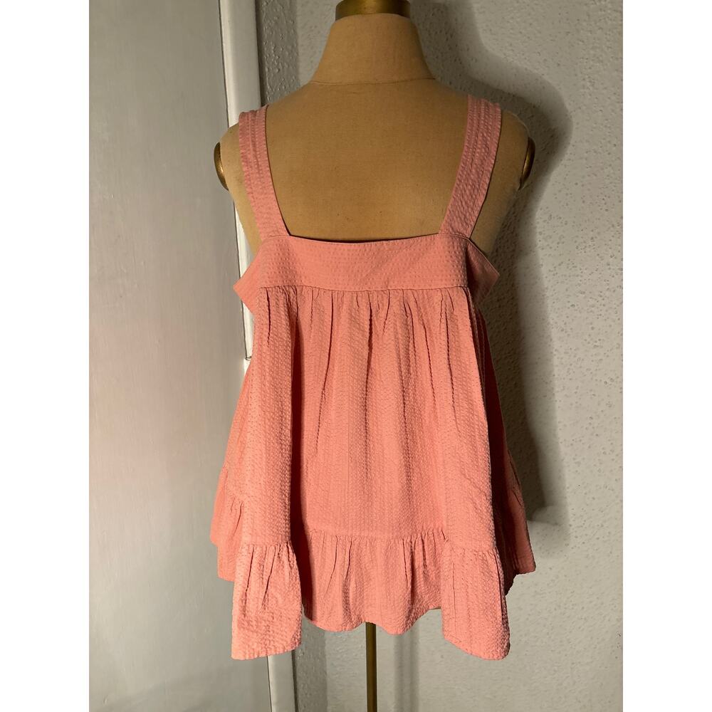 ASOS Pink Ruffle Bottom Babydoll Top 4 NEW Coquette Girl Balletcore Fairycore